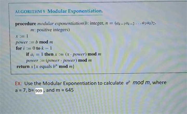 Modular Exponentiation 5^16mod23