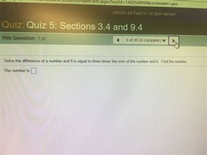 The difference between a number and 9 is 27. Find that number